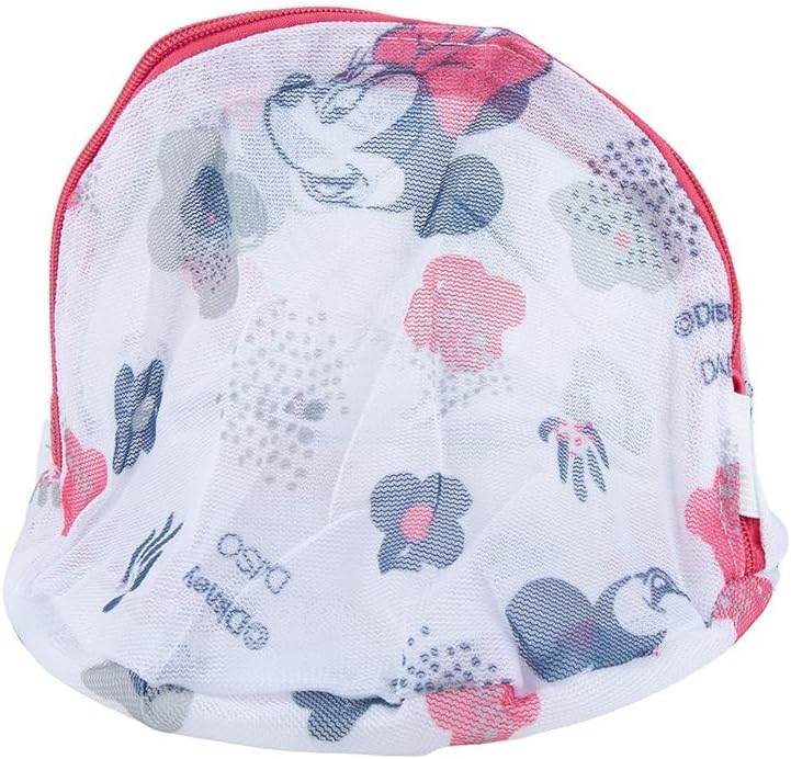 Daiso Dome-Shaped Laundry Net | Pink & White Mesh Wash Bag for Delicates & Lingerie Protection - Image 2